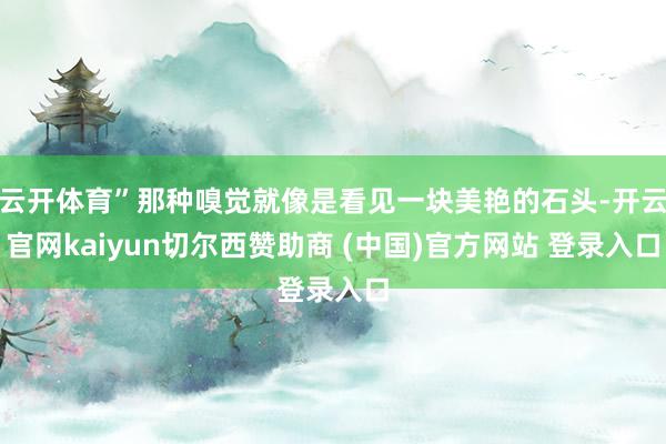 云开体育”那种嗅觉就像是看见一块美艳的石头-开云官网kaiyun切尔西赞助商 (中国)官方网站 登录入口