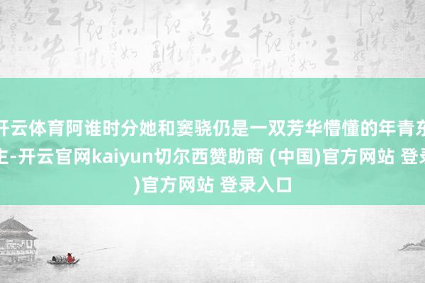 开云体育阿谁时分她和窦骁仍是一双芳华懵懂的年青东说念主-开云官网kaiyun切尔西赞助商 (中国)官方网站 登录入口
