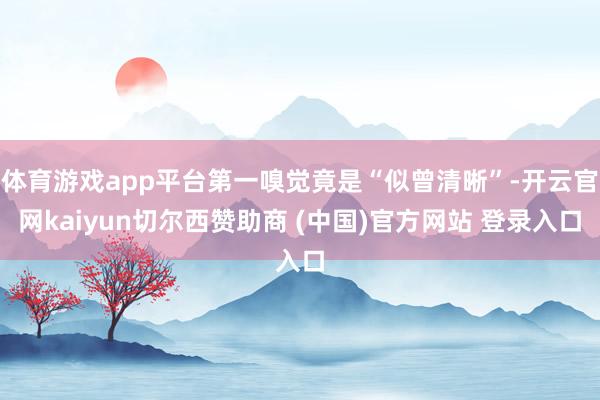 体育游戏app平台第一嗅觉竟是“似曾清晰”-开云官网kaiyun切尔西赞助商 (中国)官方网站 登录入口