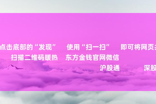 云开体育      点击底部的“发现”     使用“扫一扫”     即可将网页共享至一又友圈                            扫描二维码暖热    东方金钱官网微信                                                                        沪股通             深股通             港