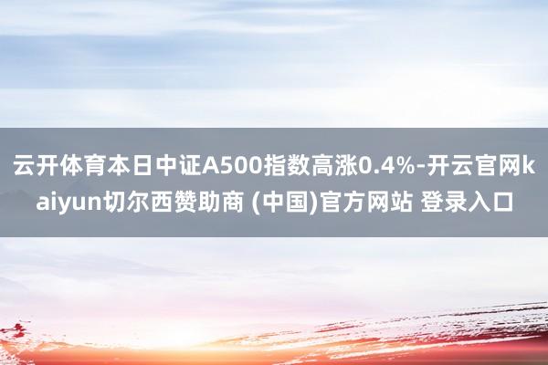 云开体育本日中证A500指数高涨0.4%-开云官网kaiyun切尔西赞助商 (中国)官方网站 登录入口