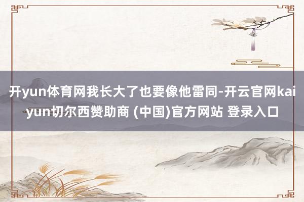 开yun体育网我长大了也要像他雷同-开云官网kaiyun切尔西赞助商 (中国)官方网站 登录入口