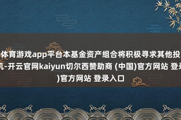 体育游戏app平台本基金资产组合将积极寻求其他投资契机-开云官网kaiyun切尔西赞助商 (中国)官方网站 登录入口