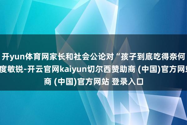 开yun体育网家长和社会公论对“孩子到底吃得奈何样”长期高度敏锐-开云官网kaiyun切尔西赞助商 (中国)官方网站 登录入口