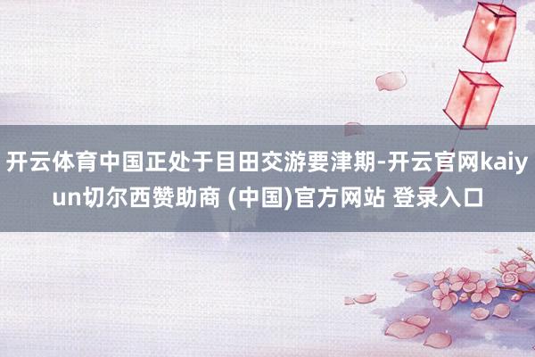 开云体育中国正处于目田交游要津期-开云官网kaiyun切尔西赞助商 (中国)官方网站 登录入口