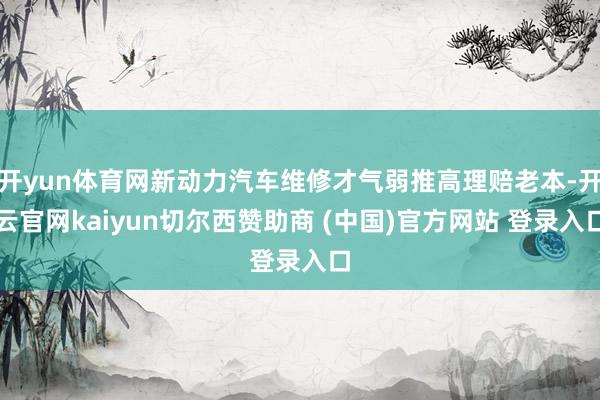 开yun体育网新动力汽车维修才气弱推高理赔老本-开云官网kaiyun切尔西赞助商 (中国)官方网站 登录入口