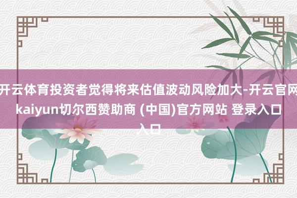 开云体育投资者觉得将来估值波动风险加大-开云官网kaiyun切尔西赞助商 (中国)官方网站 登录入口