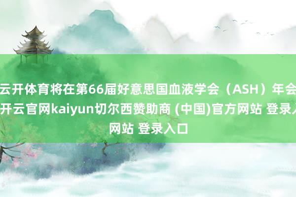 云开体育将在第66届好意思国血液学会(ASH)年会上-开云官网kaiyun切尔西赞助商 (中国)官方网站 登录入口