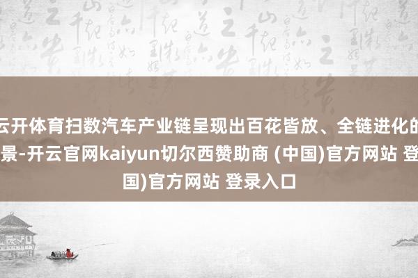 云开体育扫数汽车产业链呈现出百花皆放、全链进化的革命情景-开云官网kaiyun切尔西赞助商 (中国)官方网站 登录入口