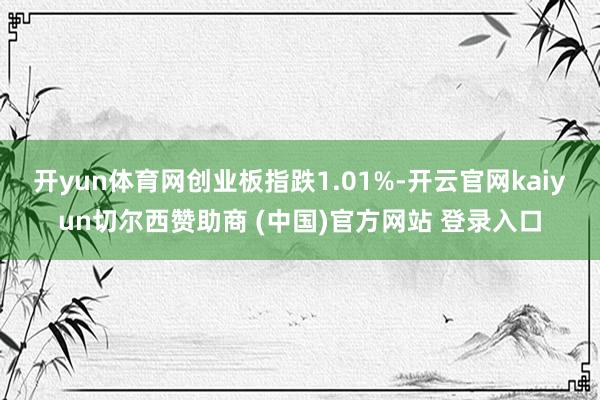 开yun体育网创业板指跌1.01%-开云官网kaiyun切尔西赞助商 (中国)官方网站 登录入口